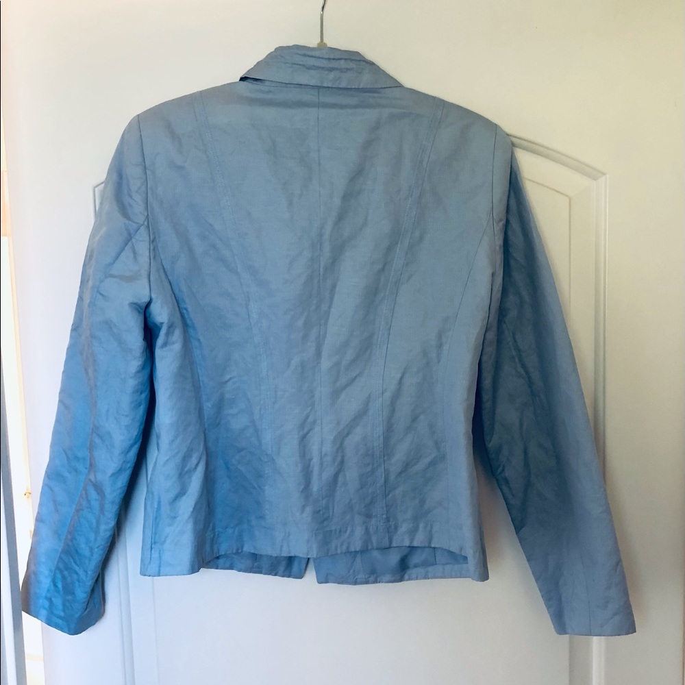 Basler Light Blue Linen Jacket - image 3